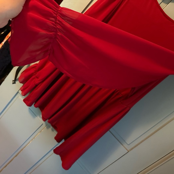 NWOT Torrid shear red blouse - Picture 2 of 3